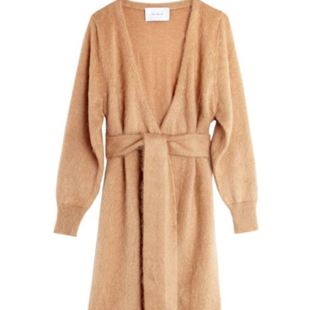 Ryan Roche Long Cardigan in Bare